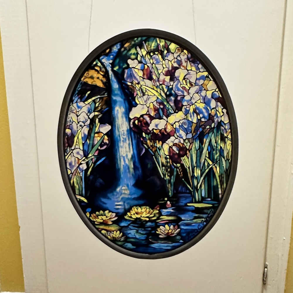 Tiffany Inspired Stained Glass Waterfall Panel
